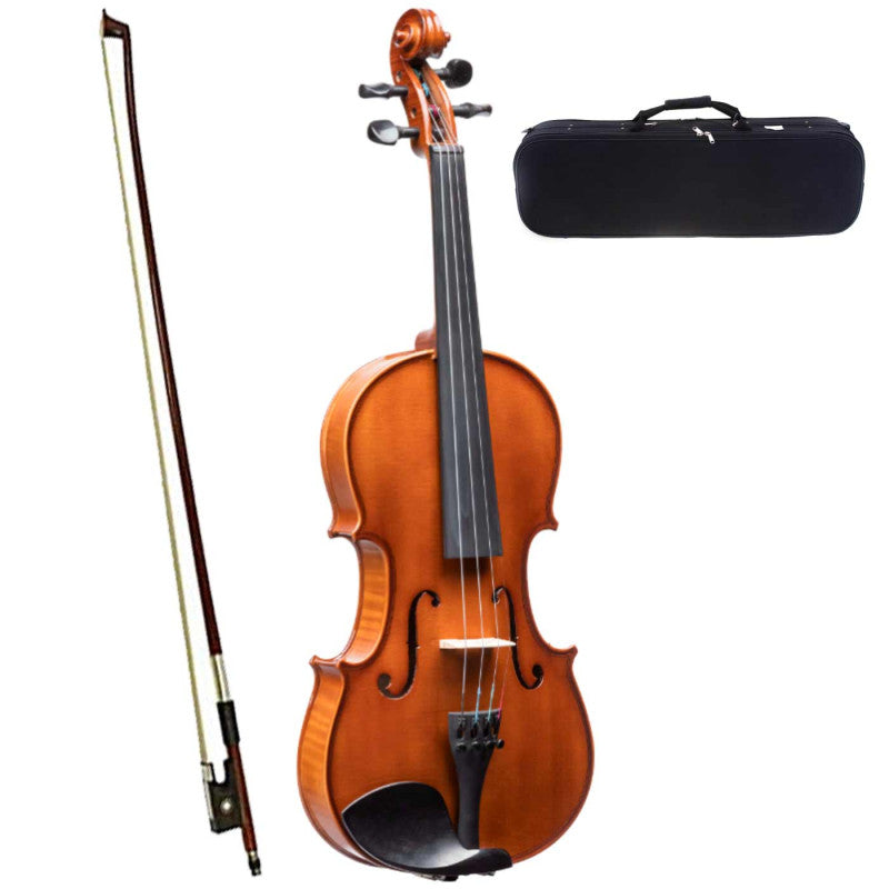 Violino 4/4 completo con custodia nera, archetto in legno e colofonia, progettato per lo studio e l'orchestra