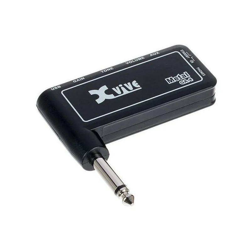 Amplificatore per cuffie in metallo, con ingresso Aux e uscita cuffie, per suonare senza disturbare, include cavo Mini USB