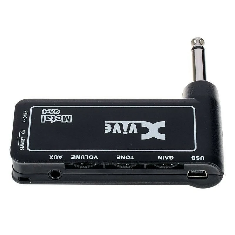 Amplificatore per cuffie in metallo, con jack stereo e batteria al litio, per suonare chitarra e ascoltare musica in privato