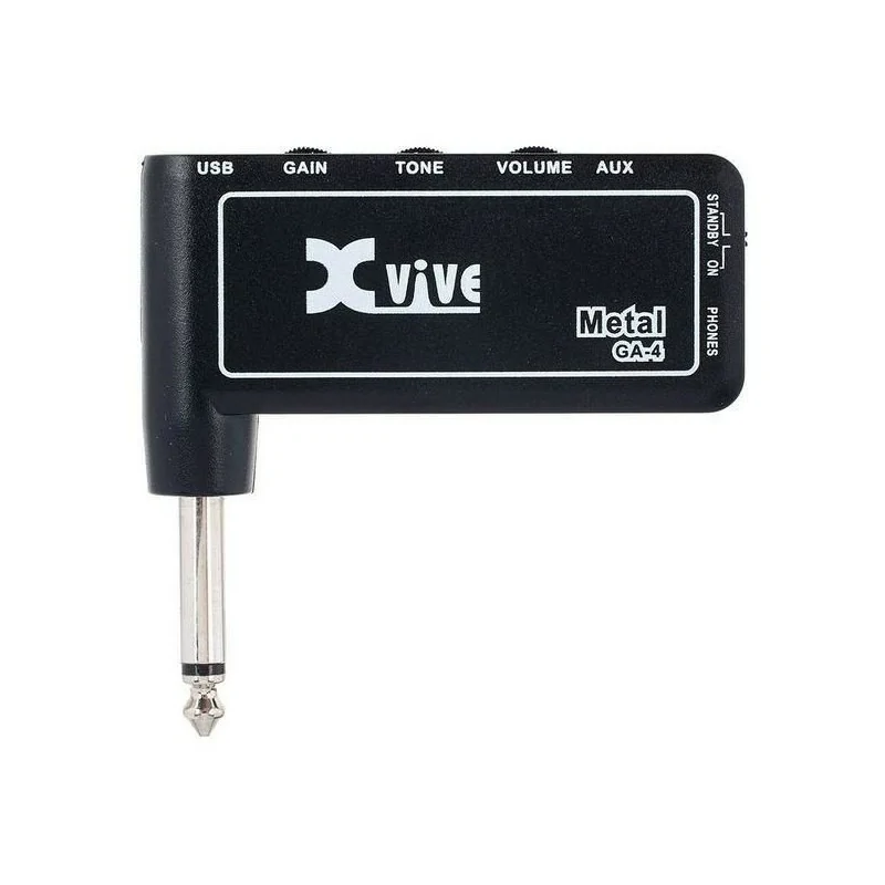 Mini amplificatore metallico per cuffie, con batteria ricaricabile, controlli di volume e tono, per suonare in silenzio