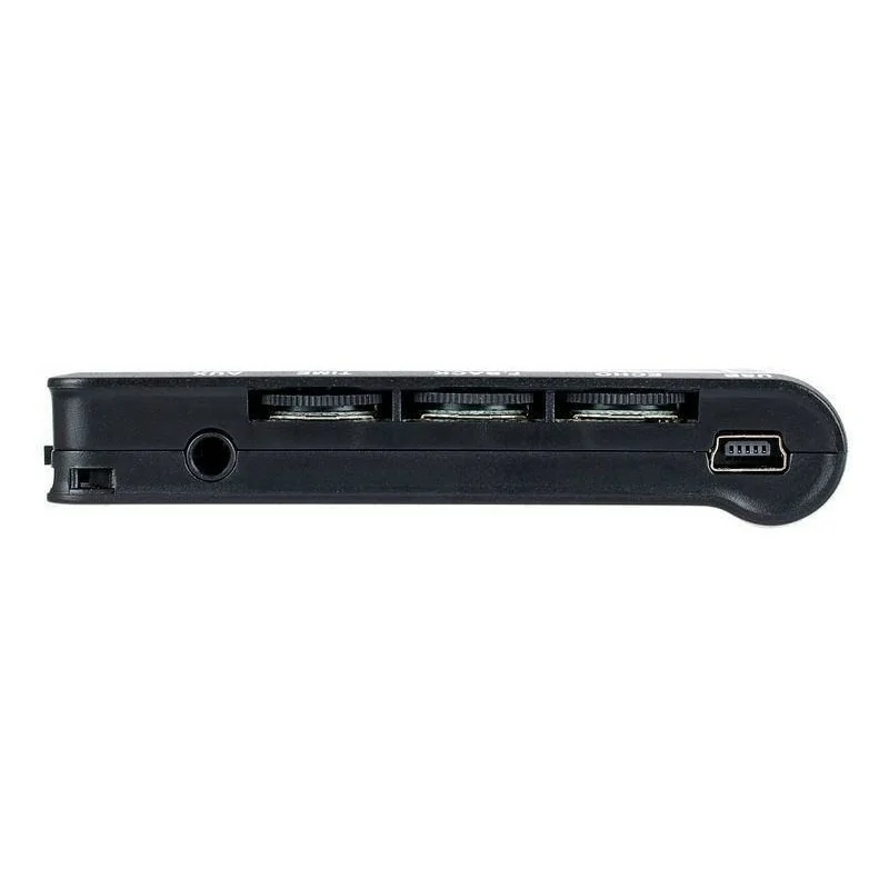 Mini amplificatore metallico per cuffie, con controlli e ricarica USB, ideale per suonare senza disturbare gli altri