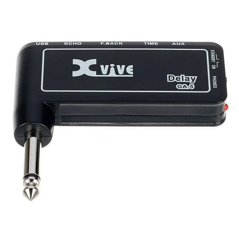 XVive GA-5, amplificatore per chitarra con uscita cuffie Jack 3,5mm, controlli Echo, Feedback e batteria al litio