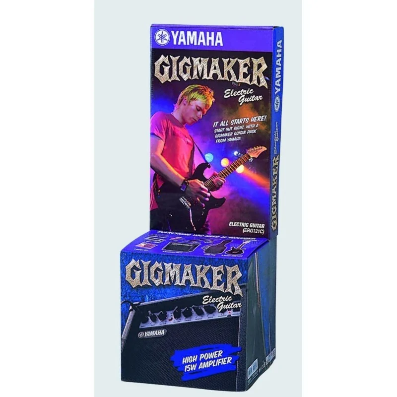 Kit chitarra Yamaha ERG121: corpo in agathis, amplificatore GA15, custodia morbida, tracolla e cavo Jack