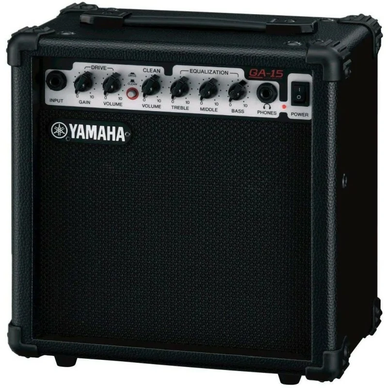 Kit chitarra elettrica nera con amplificatore 15W, custodia, accordatore e accessori per principianti