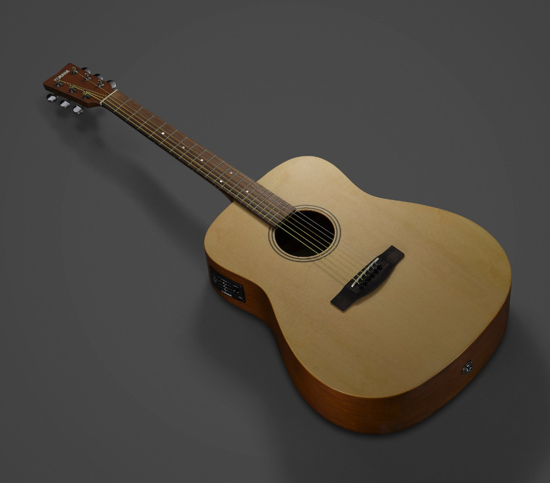 Chitarra elettroacustica Yamaha FX400, corpo in legno naturale, preamplificatore con EQ, ideale per studio e performance live