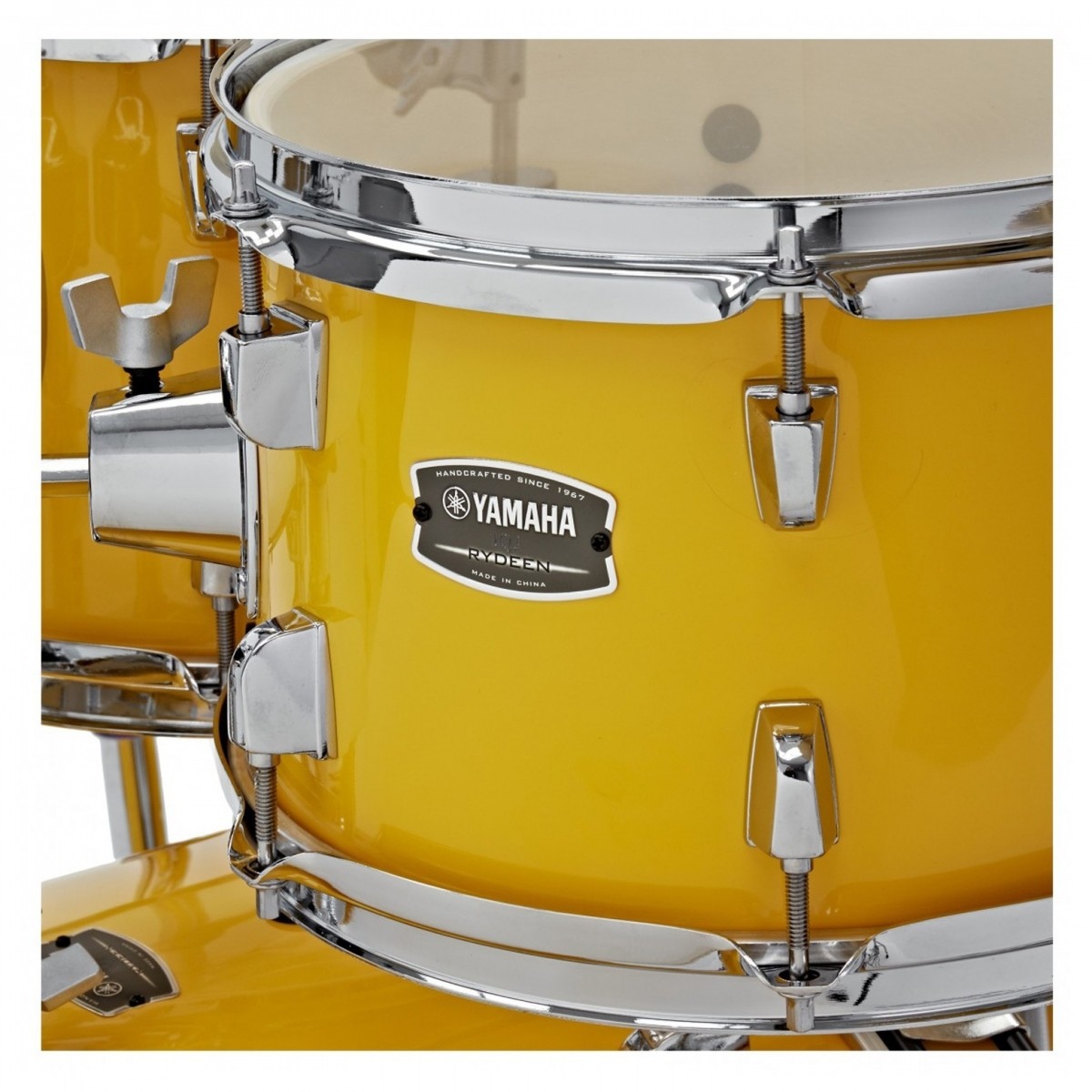 YAMAHA Rydeen Standard 22" Mellow Yellow con Set piatti Paiste 101 dettagli logo rydeen