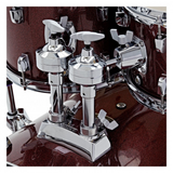 Batteria acustica Yamaha Rydeen 20" in Burgundy Glitter, dotata di hardware e piatti, adatta a batteristi principianti e intermedi