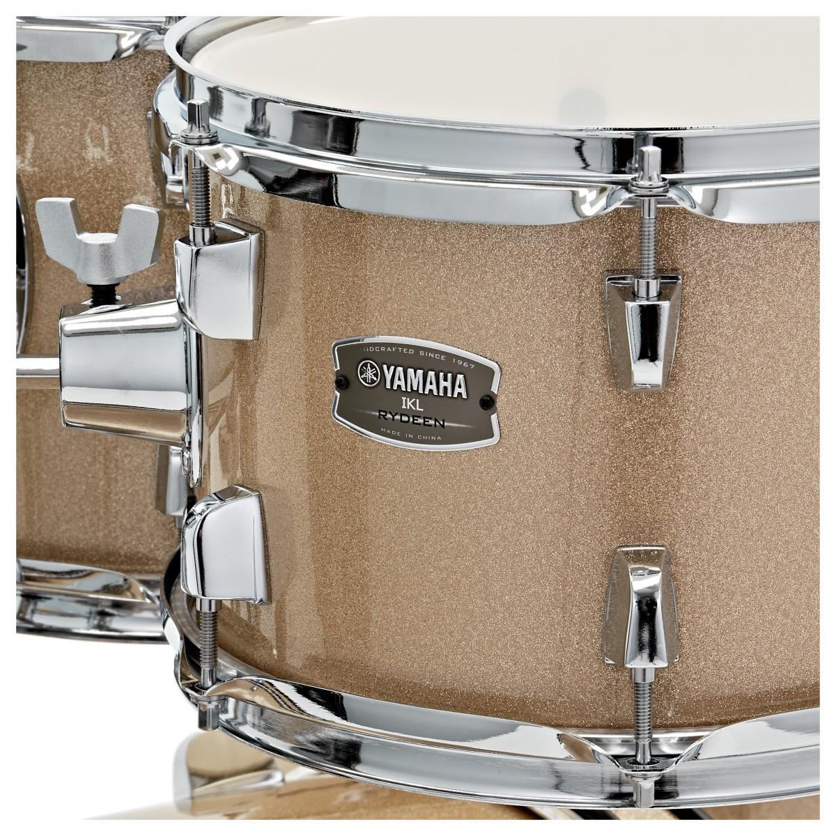 YAMAHA Rydeen Studio 20" Champagne Glitter con Set piatti Paiste 101 dettagli logo rydeen