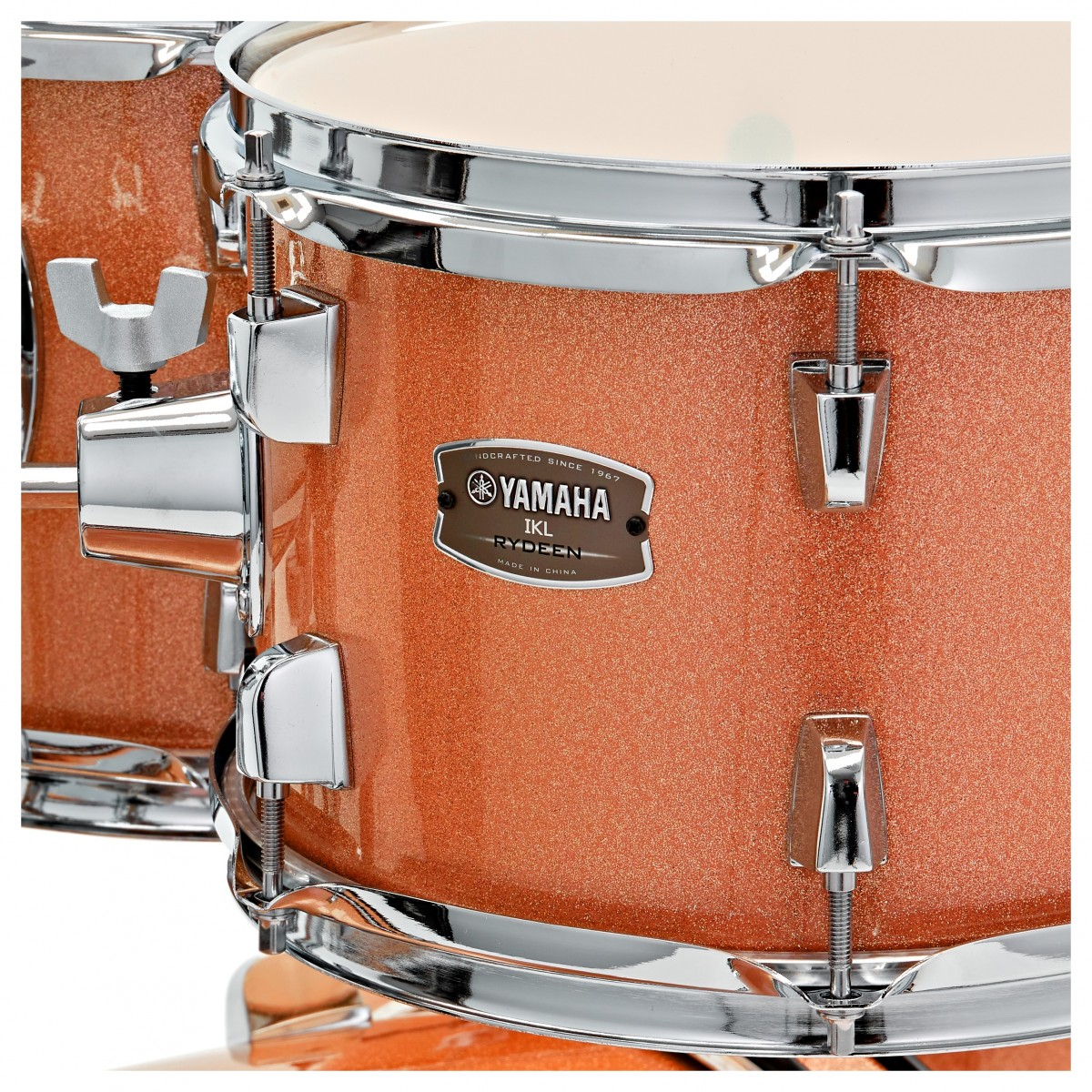YAMAHA Rydeen Studio 20" Orange Glitter con Set piatti Paiste 101 dettagli logo rydeen
