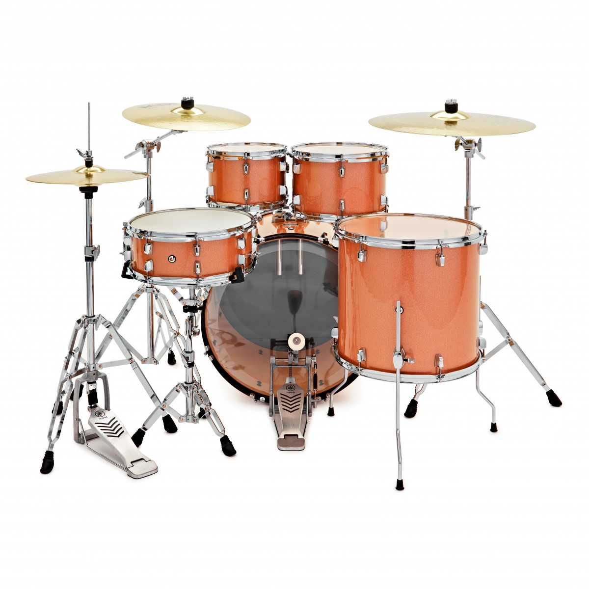 YAMAHA Rydeen Studio 20" Orange Glitter con Set piatti Paiste 101 retro