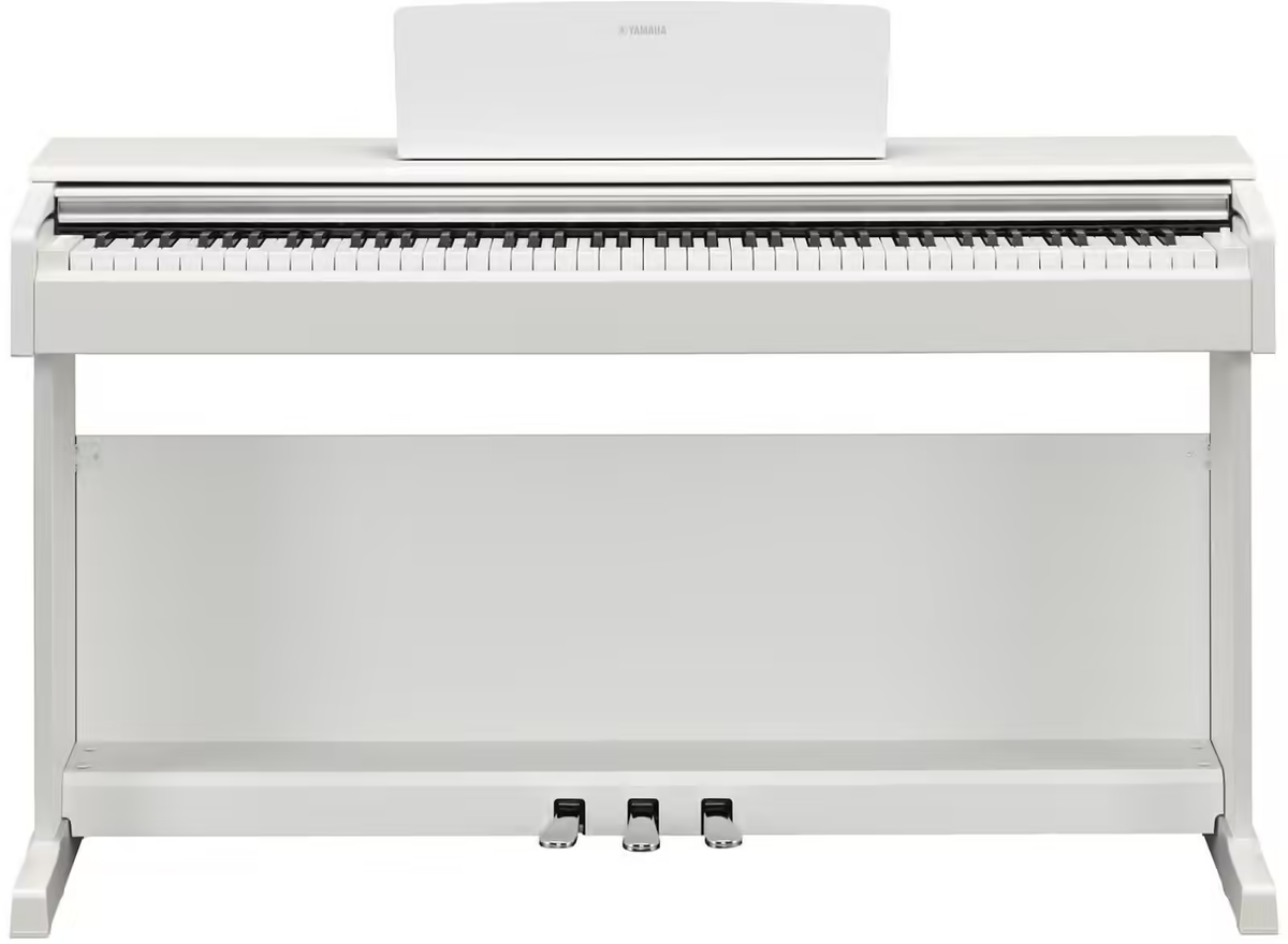 Pianoforte digitale Yamaha YDP-105 a 88 tasti bianchi, suono ricco e autentico, ideale per musicisti di ogni livello