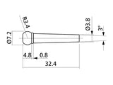 Yellow Parts ADI EZ1410B Piroli per chitarra in plastica Neri