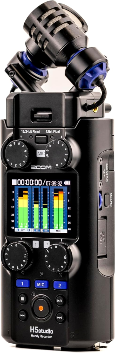 H5studio, registratore palmare digitale con 6 tracce, microfoni da 19,4 mm, registrazione 32-bit float, audio impeccabile